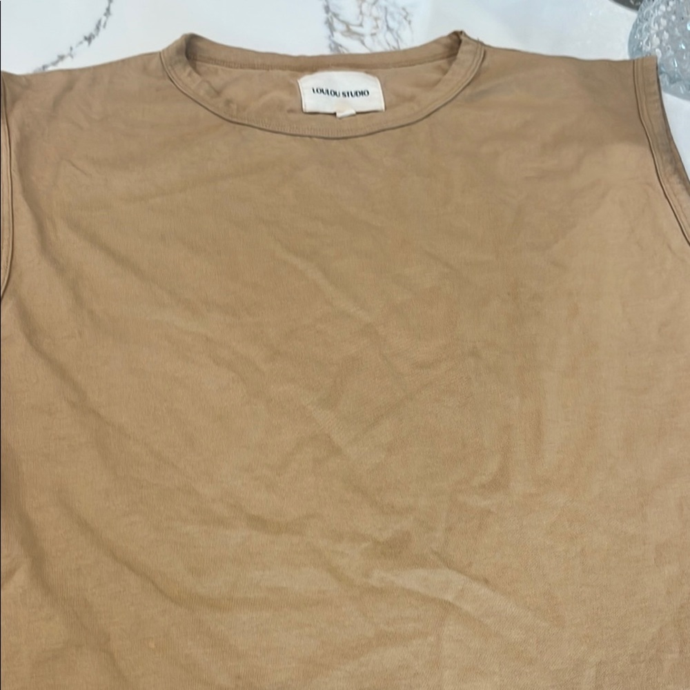 Loulou Studio Tan Tank Top Minimalist Design